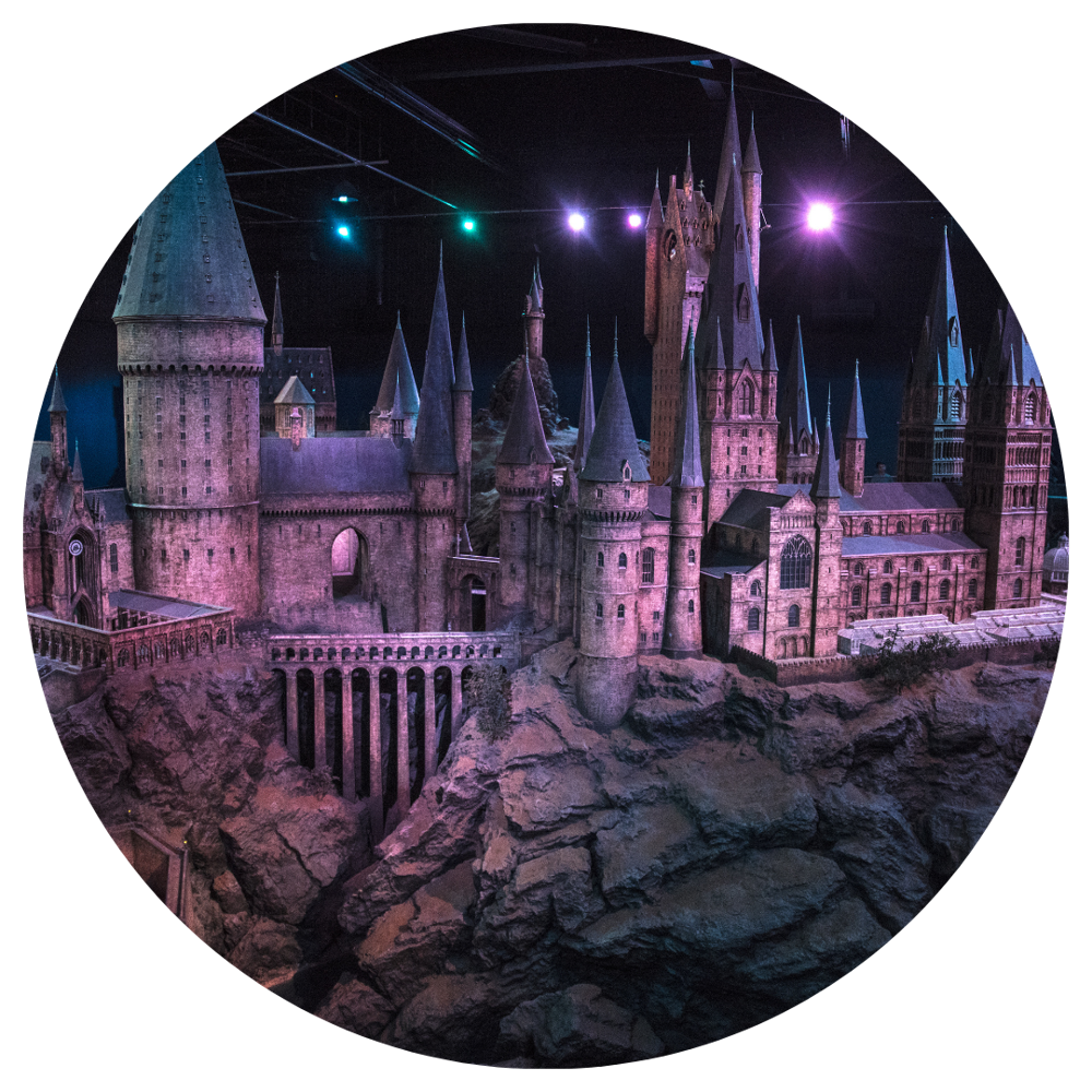 A model of Hogwarts Castle at Harry Potter Studio Tour 