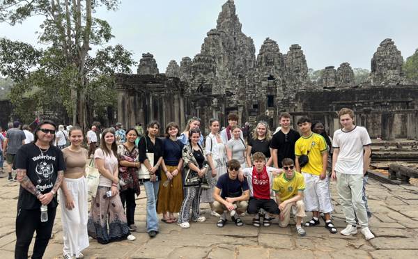 COPC students and staff seen at Angkor Wat