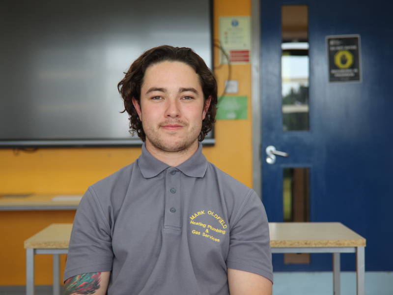 A young male apprenticeship student from City of Portsmouth College
