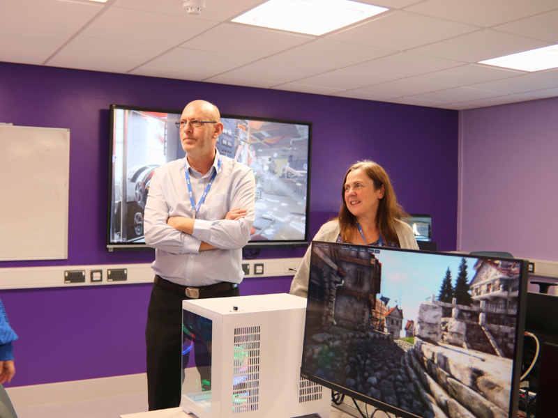 IT lecturers at Highbury Campus, City of Portsmouth College Open Event, May 2024.