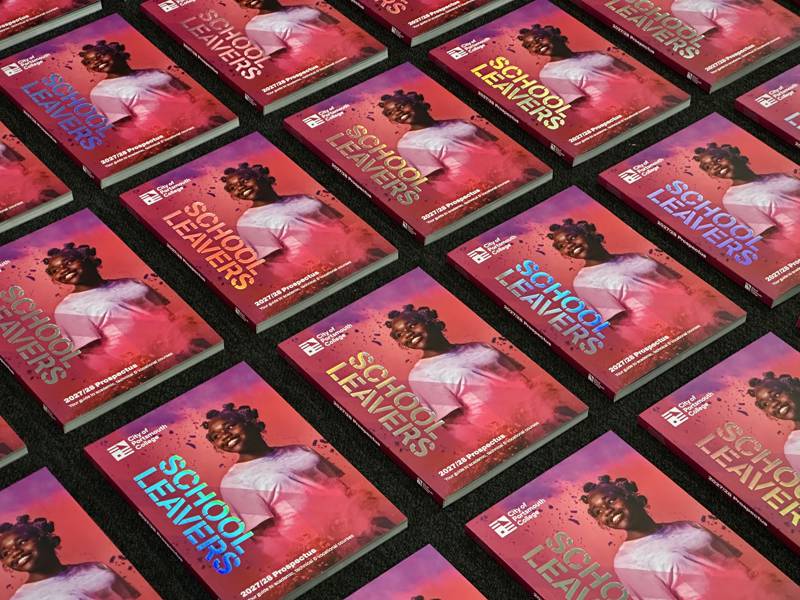 A grid of COPC School Leaver Prospectuses for the 2027/28 academic year.